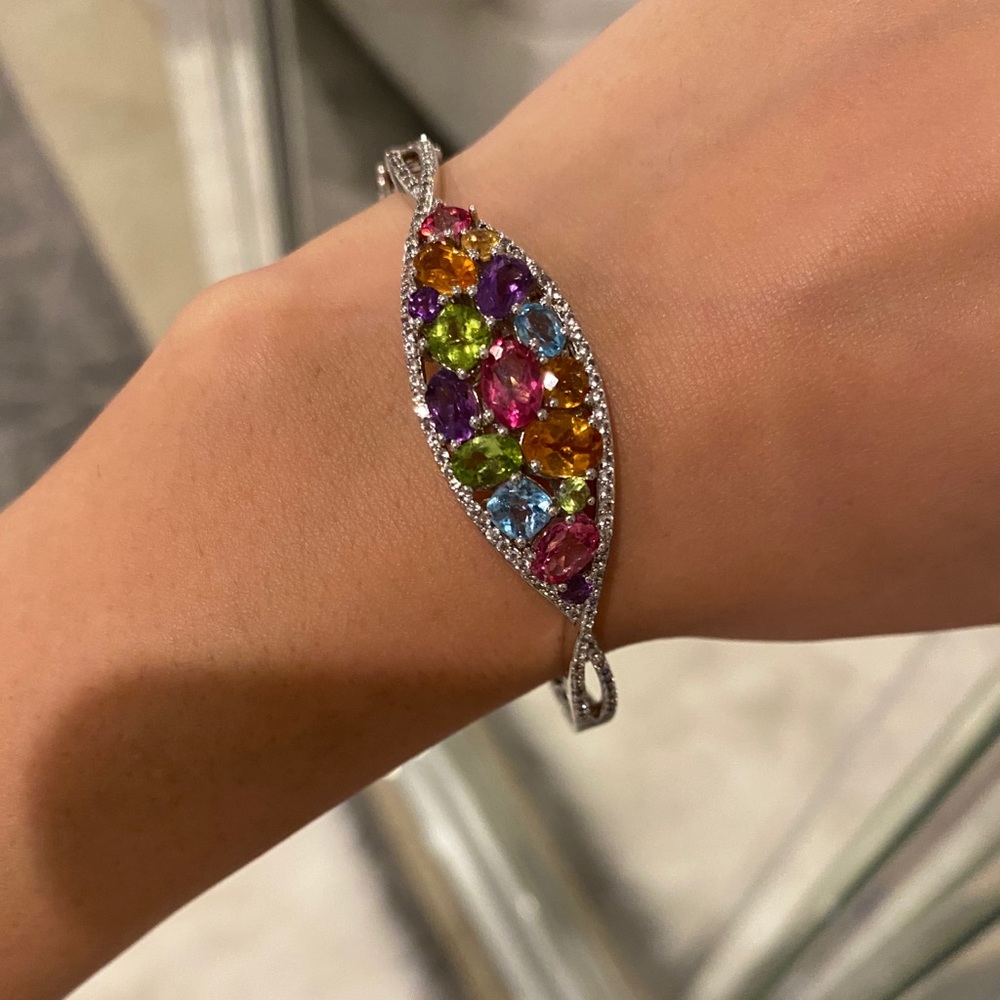Diamond multi color bracelet